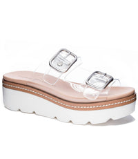 CHINESE LAUNDRY Women's Surfs Up Vinyl Sandals in clear - women's sandal