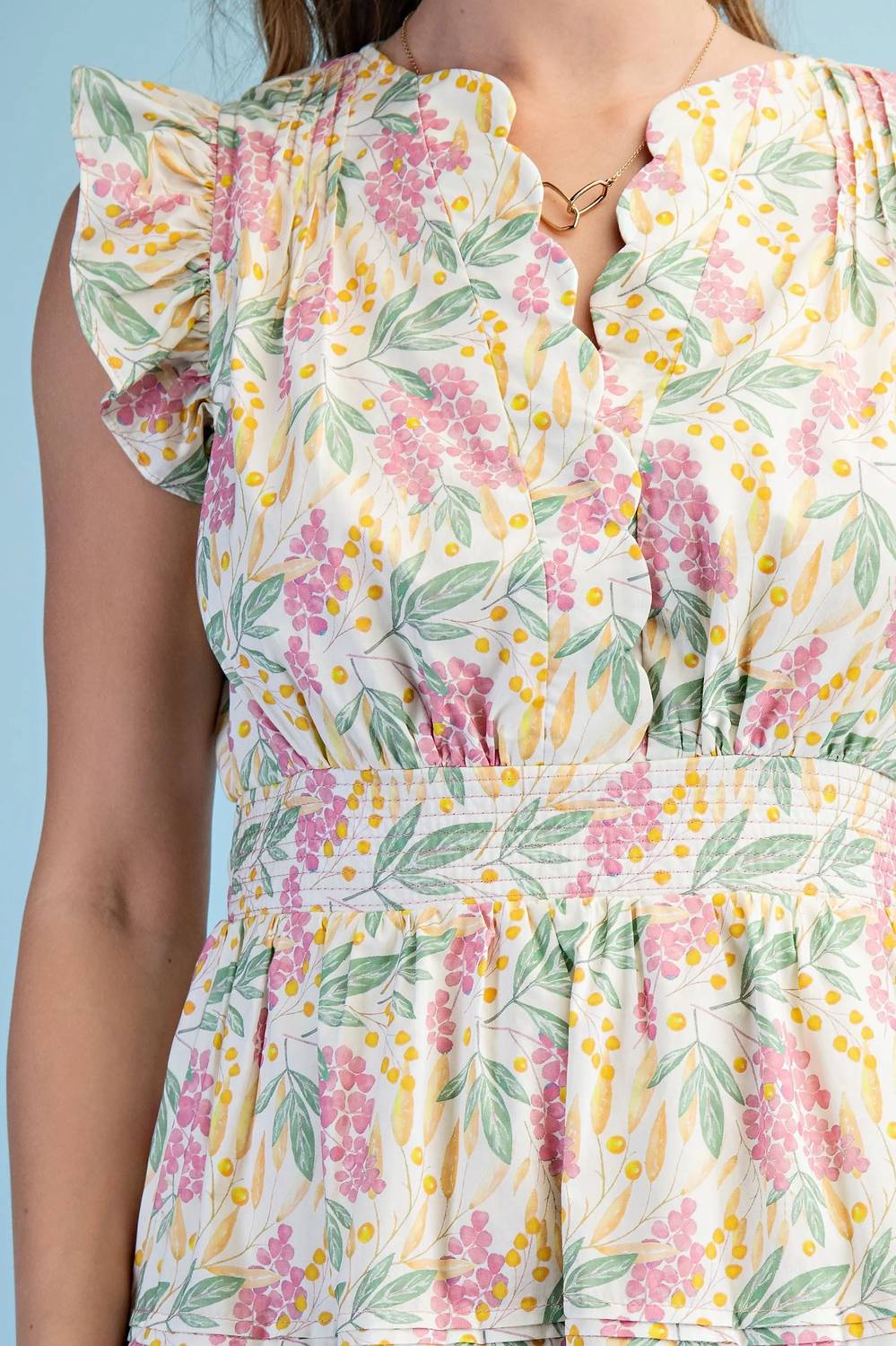 Gigio - Blossom Breeze Floral Midi Dress