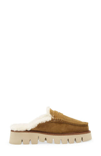 pedro garcia Women's Savy Shearling Mule in alpaca velour - women's shoe