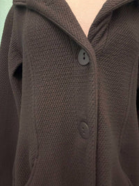 Dolcezza - Women's Long Knit Coat With Hood