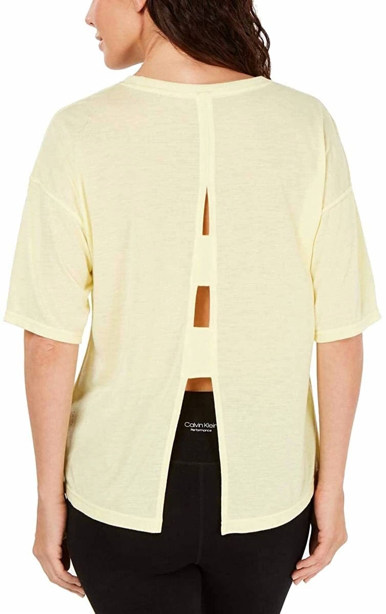 Calvin Klein - Calvin Klein Womens Activewear Performance Split Back T-Shirt