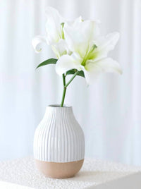 Shiraleah - Decorative Loma Vase With Terrecotta Base