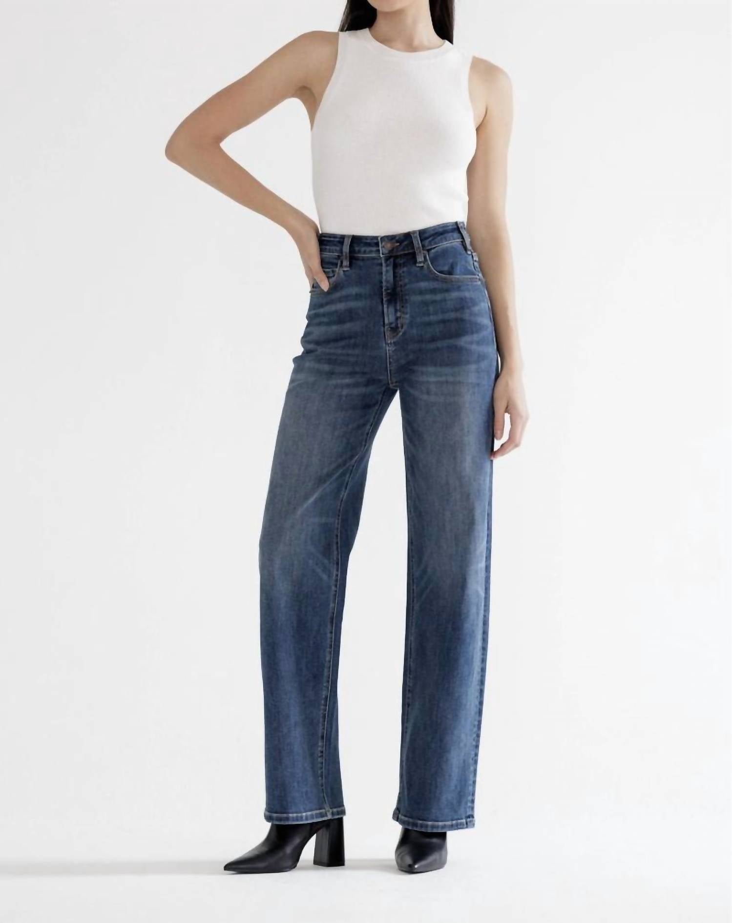 Mica Denim - Netty Super High Straight Leg Jeans