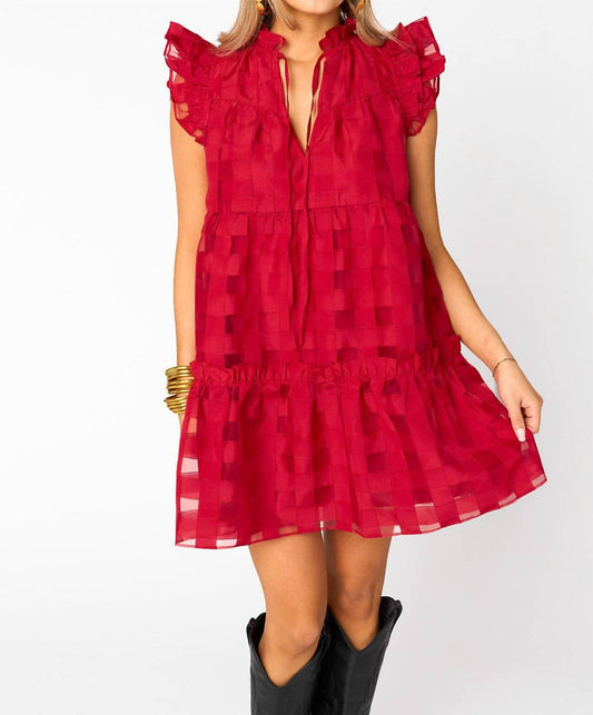 Buddylove - Aubrey Ruffle Shoulder Mini Dress