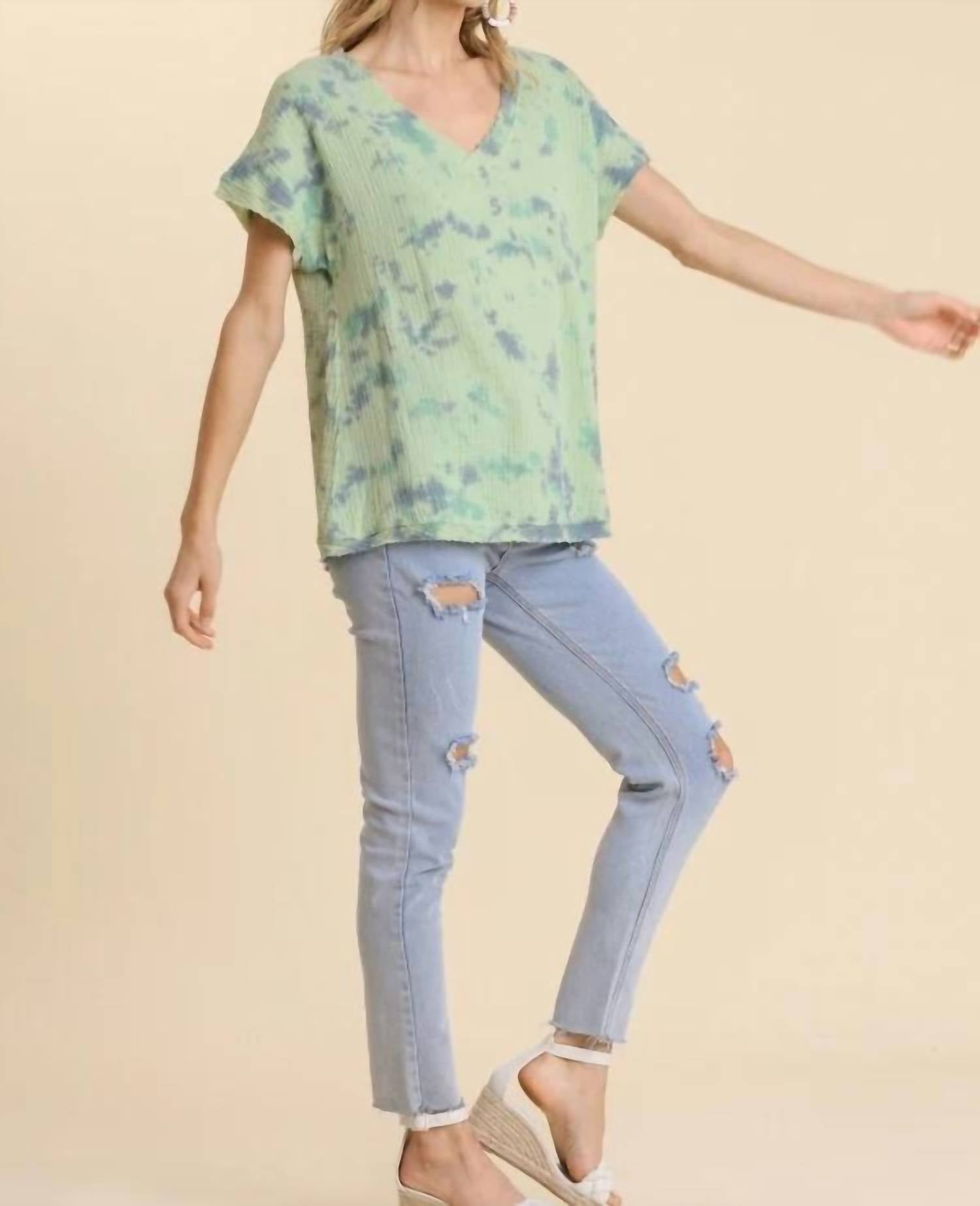 Umgee - Tie Dye Cotton Gauze Top