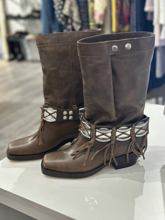 Isabel Marant - Preloved Ademe Gaucho Fringe Boots