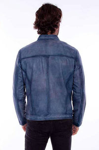 Scully - Men's Slim-fit Denim Soft Leather Jacket