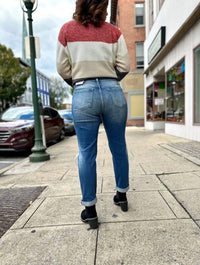 Kancan - Alice High Rise Hem Detail Slim Straight Jeans