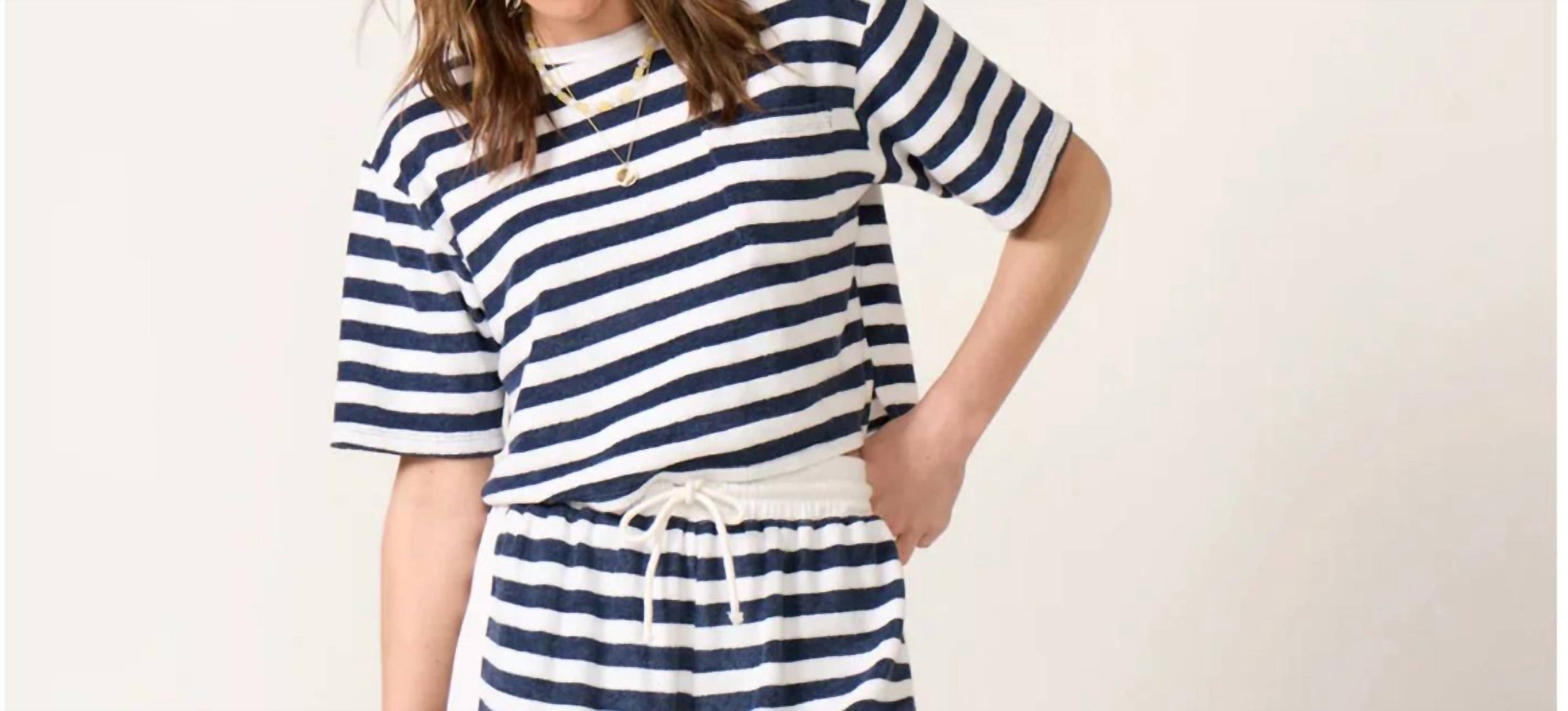 Caydn - River Pocket Stripe Tee