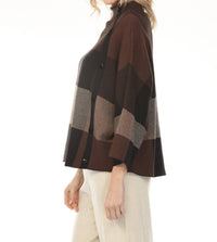 Joseph Ribkoff - Checkered Mock Neck Sweater