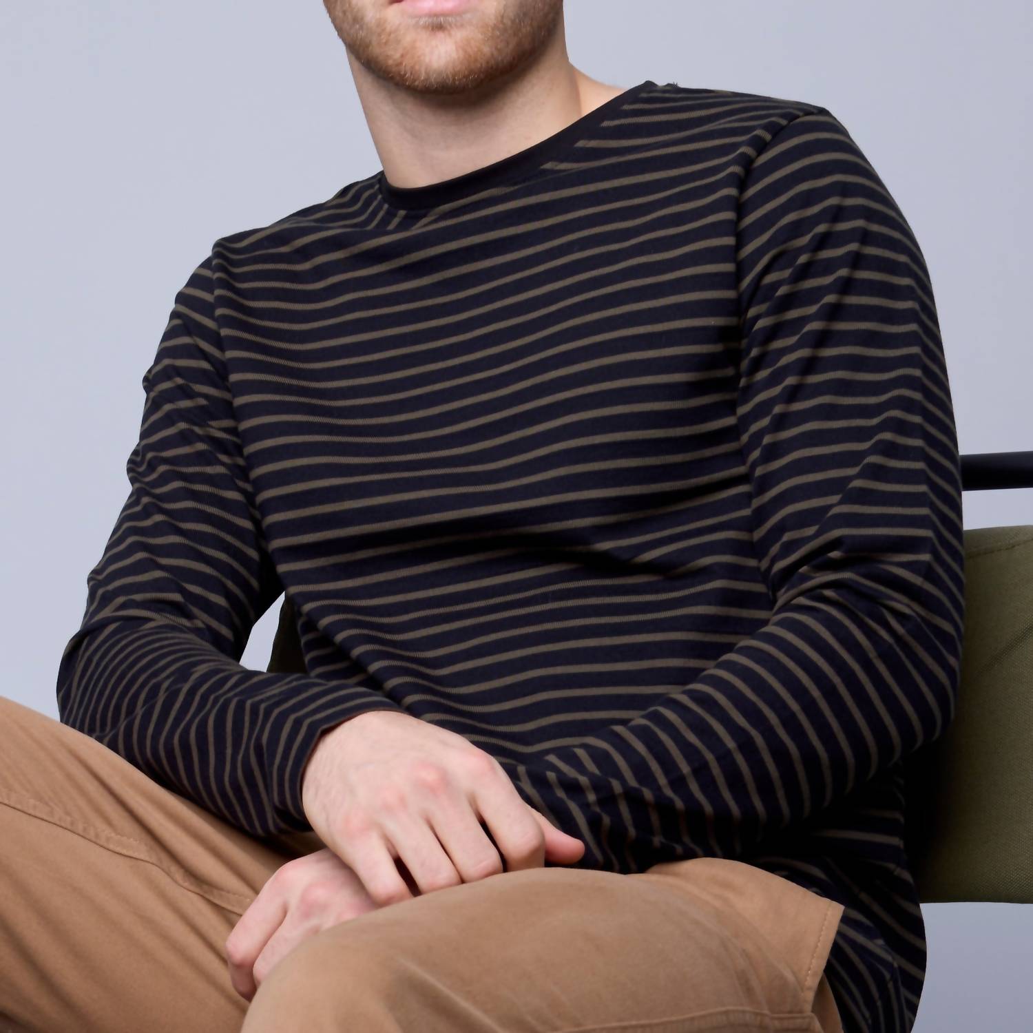 Hedge - Striped Long Sleeve Shirt