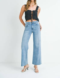 Just Usa - Longer Length Wide Leg Jeans