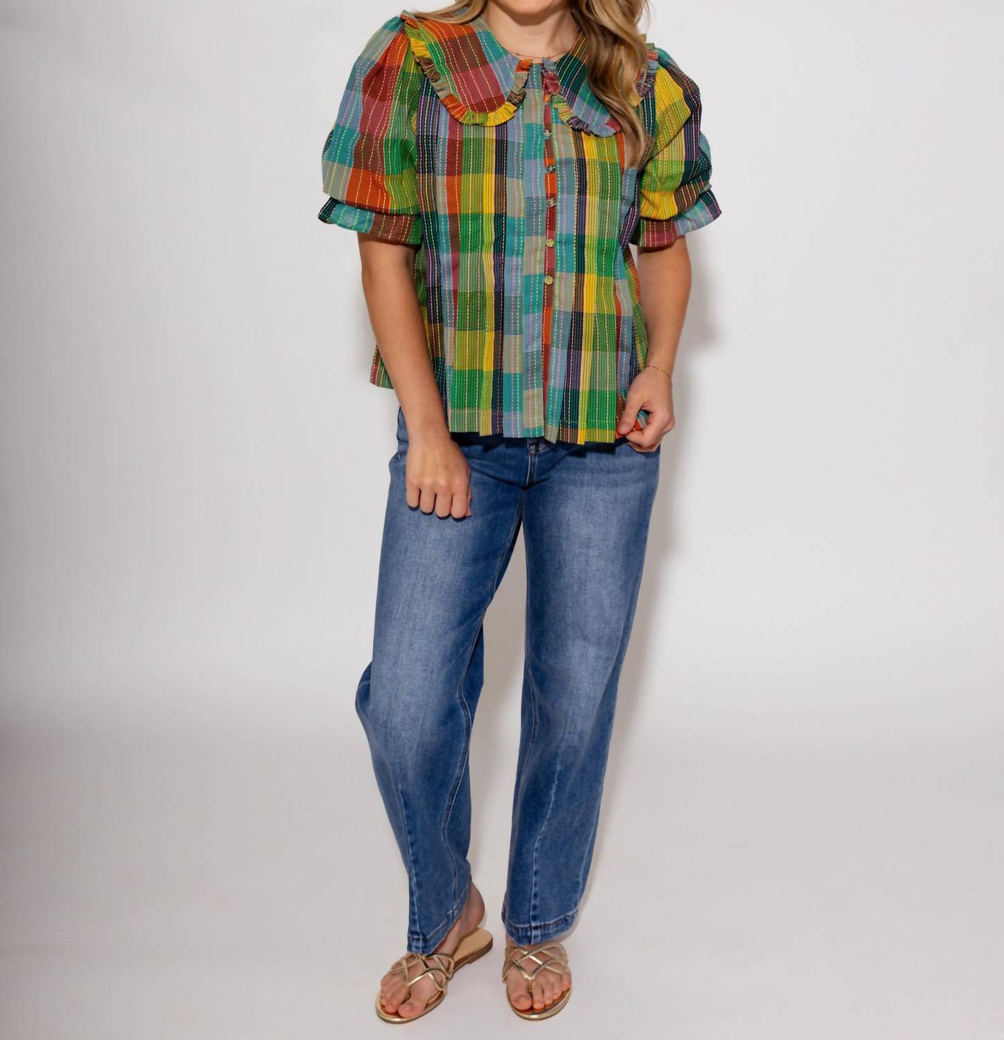 Ivy Jane - Blocks Of Plaid Top
