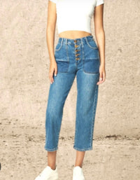 Blanknyc - Women exposed button fly big pockets