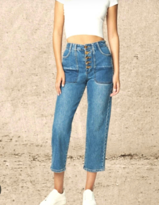 Blanknyc - Women exposed button fly big pockets