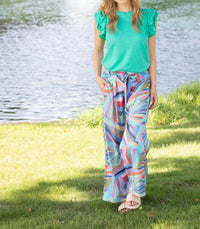 Apny - Ruffle Cap Sleeve Tee