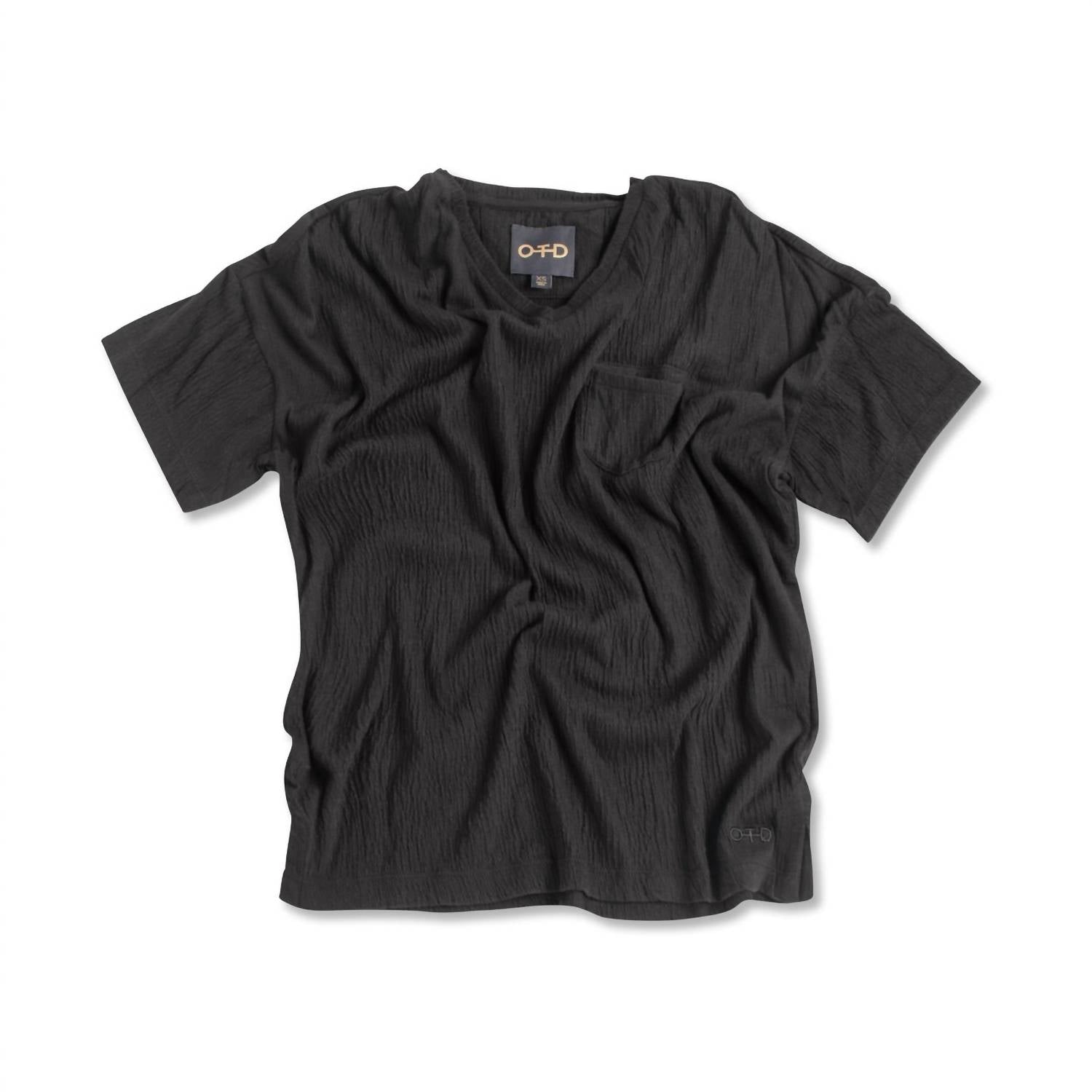 On This Day - Crinkle Cotton Relaxed V-neck Top