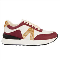 Maker's Women's Nova Glitter Sneakers in burgundy - women's sneaker