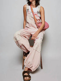 POL Floral Jumpsuit in pink - women's pants - view 5