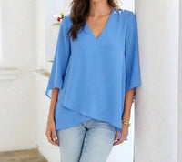 Karen Kane - Bracelet Sleeve Asymmetric Top
