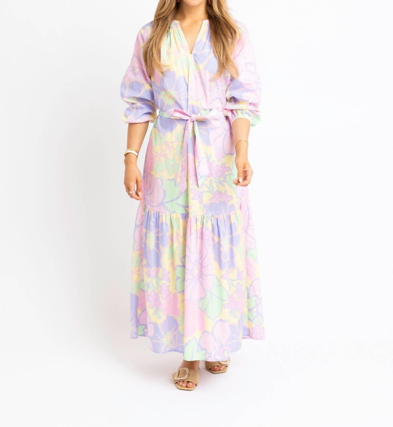 Karlie - Floral V-neck Maxi Dress