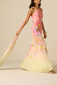 Hemant & Nandita - Avya One Shoulder Sash Dress