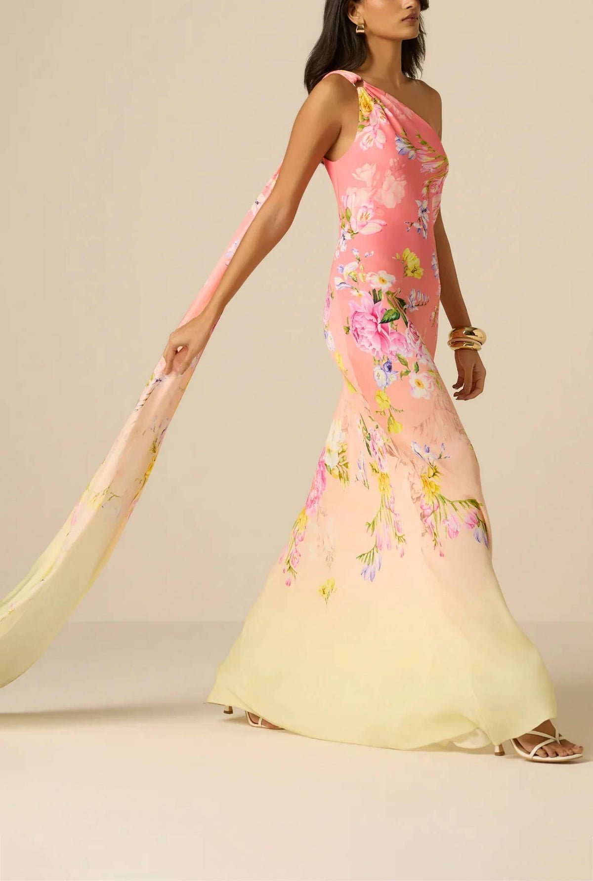 Hemant & Nandita - Avya One Shoulder Sash Dress
