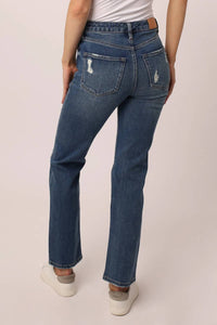 Dear John Denim - Frankie High Rise Cropped Straight Leg Jeans