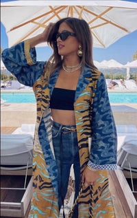 Me369 Isabel Long Sleeve Kimono in oriental - women's jacket - alternate view
