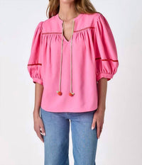 Crosby By Mollie Burch - Figgy Balloon Sleeve Top