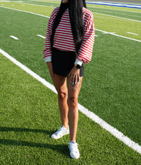 Miou Muse - Women's Stripe Knit Pullover