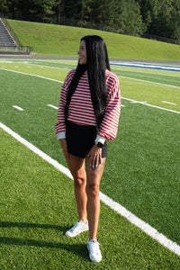 Miou Muse - Women's Stripe Knit Pullover