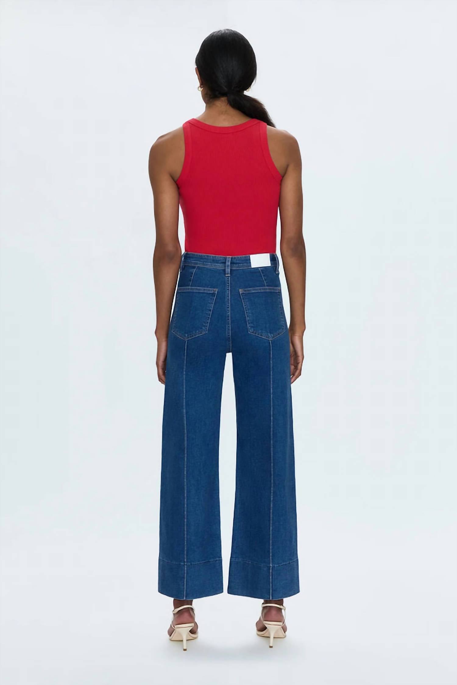 Pistola - Penny High Rise Ankle-length Pintuck Jean
