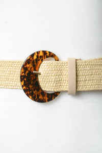 Leto - Women's Basketweave Stretch Cinch Belt