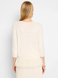 Nic + Zoe - Feather Fringe Sweater