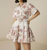 Hemant & Nandita - Diza Belted Short Dress