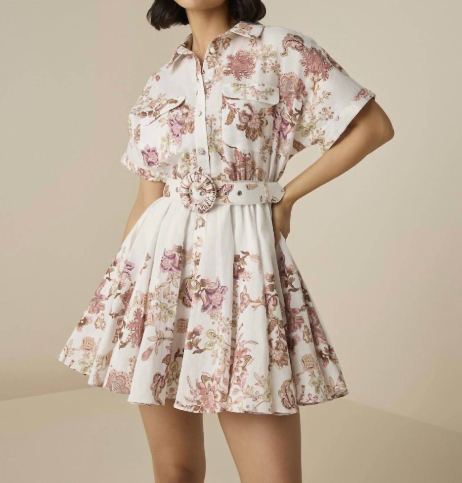 Hemant & Nandita - Diza Belted Short Dress