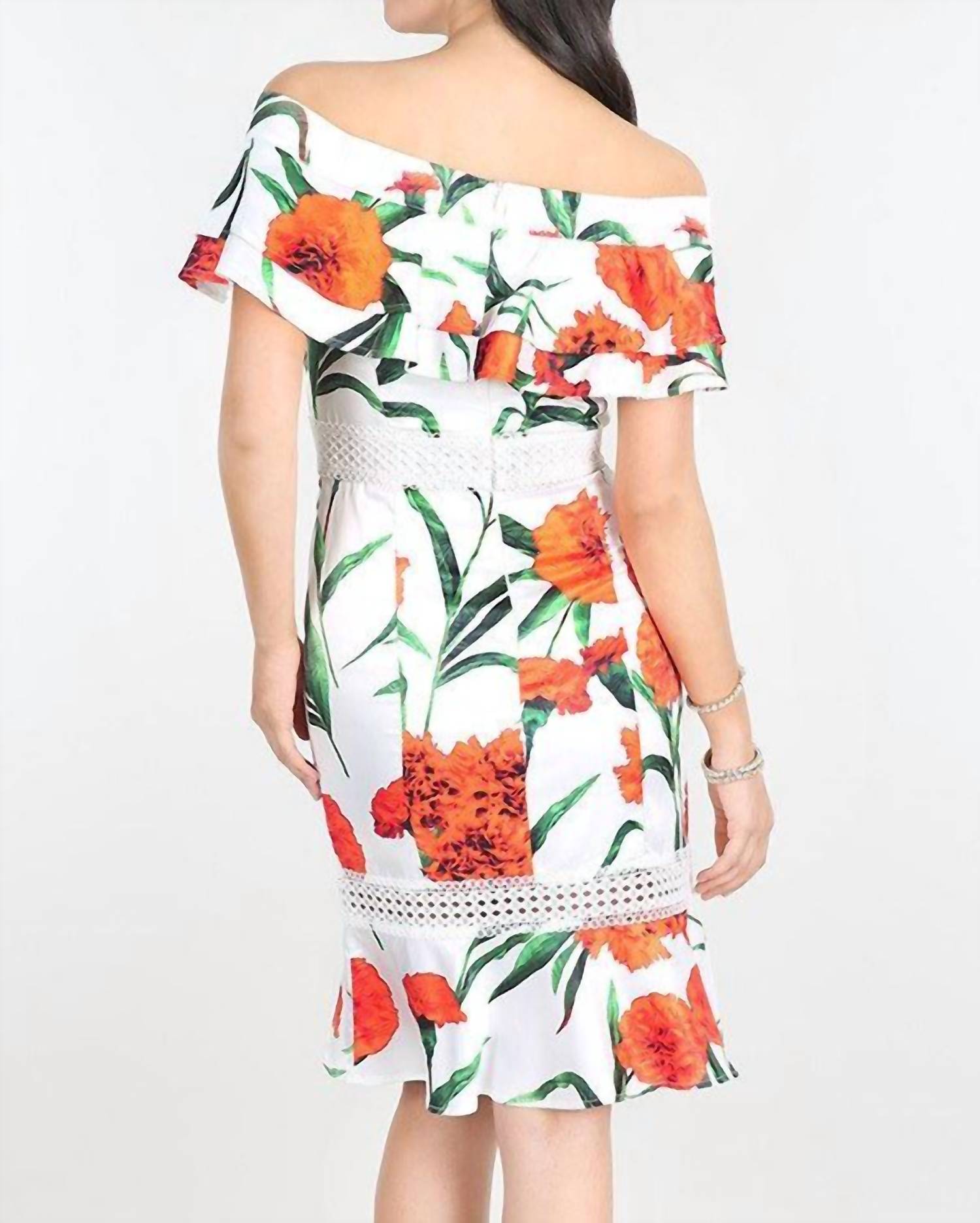 Nikibiki - Blossoms Off Shoulder Ruffle Dress