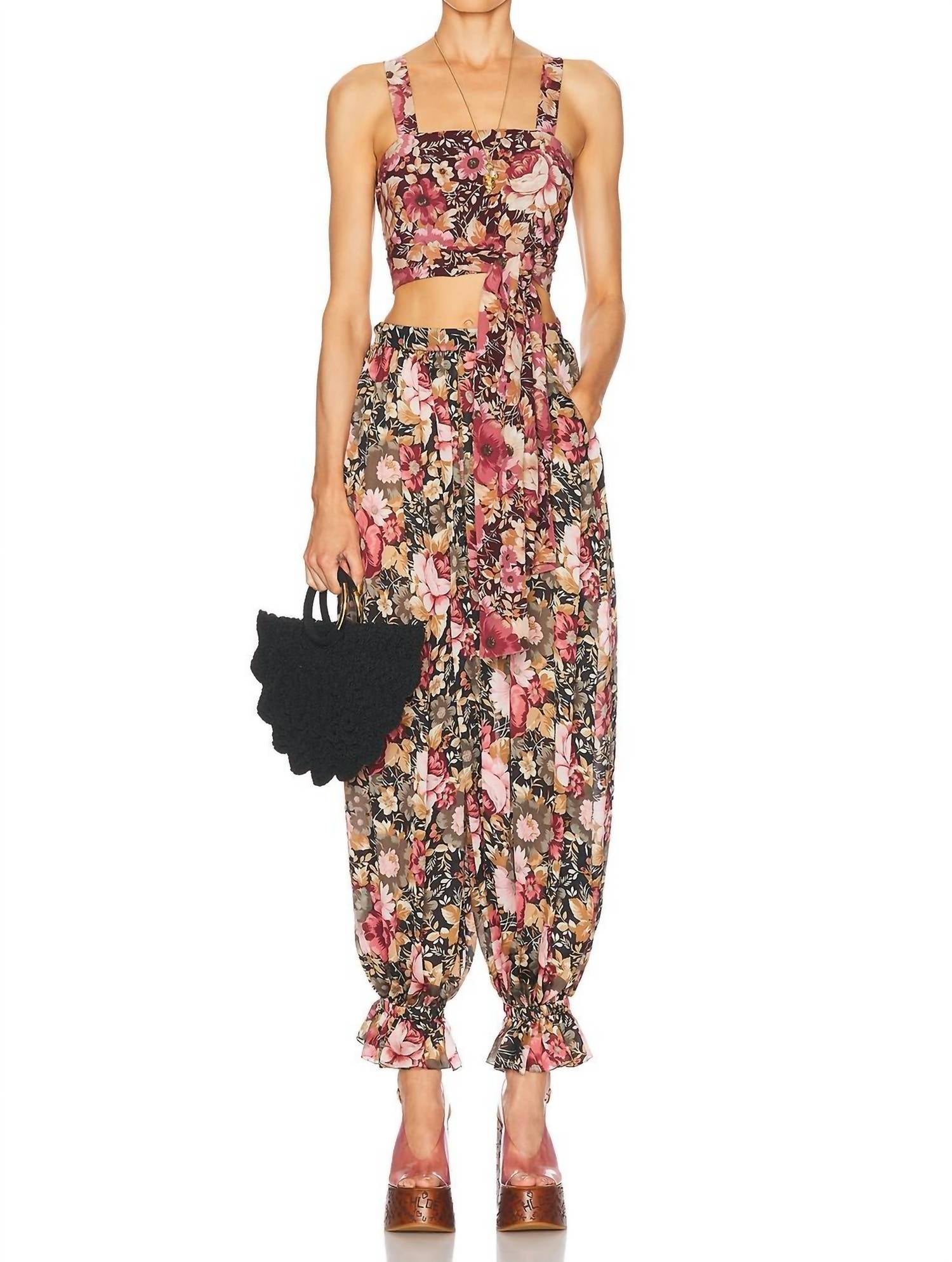 Chloe - FLOWY PLEATED CROPPED TROUSERS