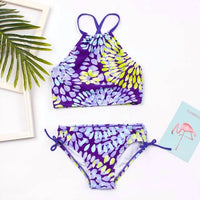 Kancan - Girl's Watercolor Halter Bikini