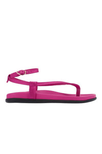 ANCIENT GREEK SANDALS Women's Saloni Flat Sandals in rich pink - women's sandal - detail view