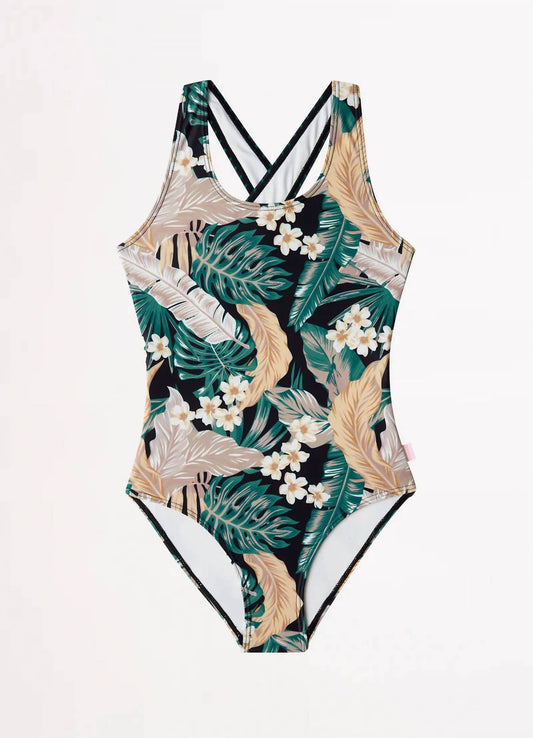 Seafolly - Girl's Saint Lucia Crossover Back One Piece
