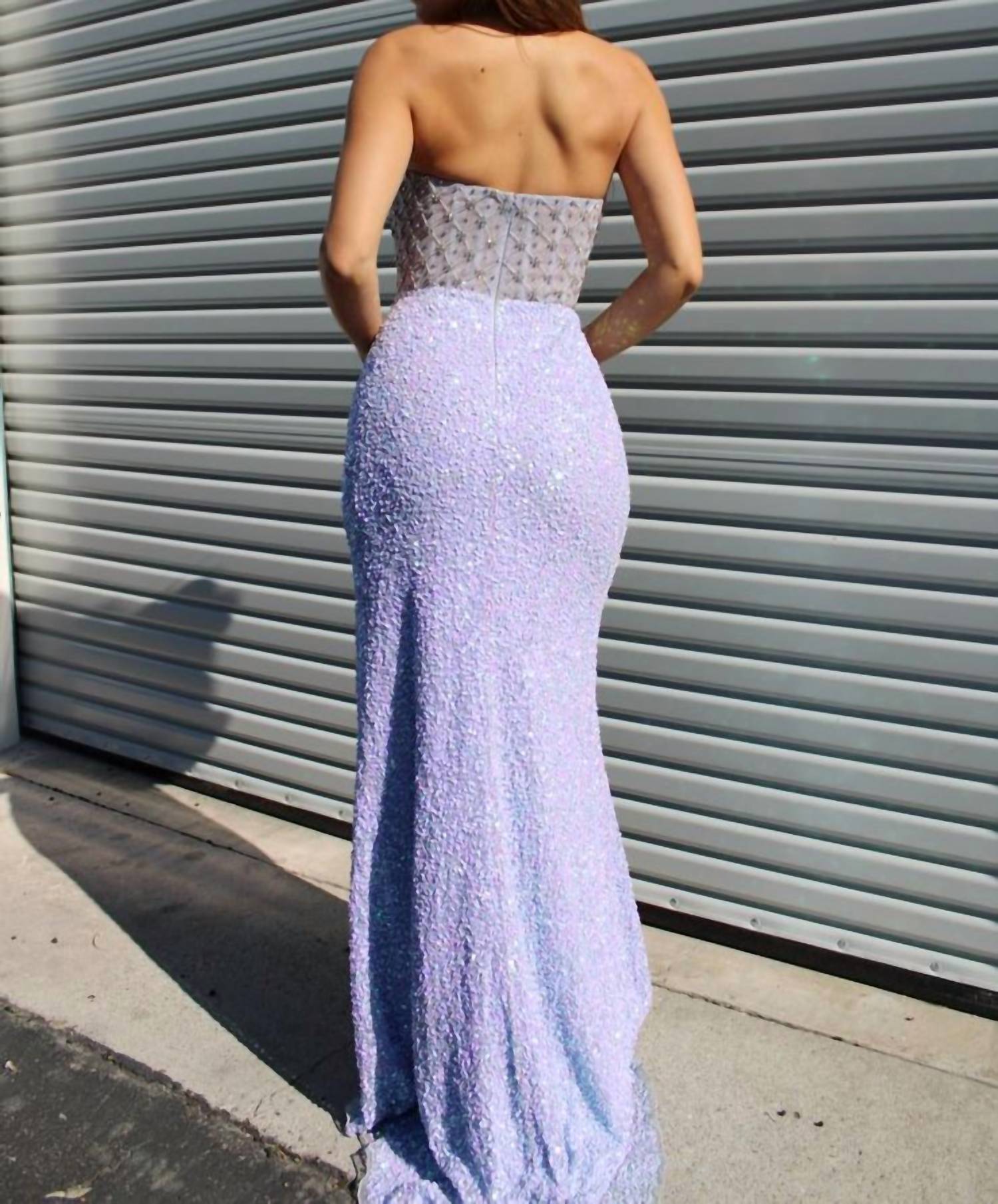 Aleta - Long Fitted Beaded Formal Prom Dress