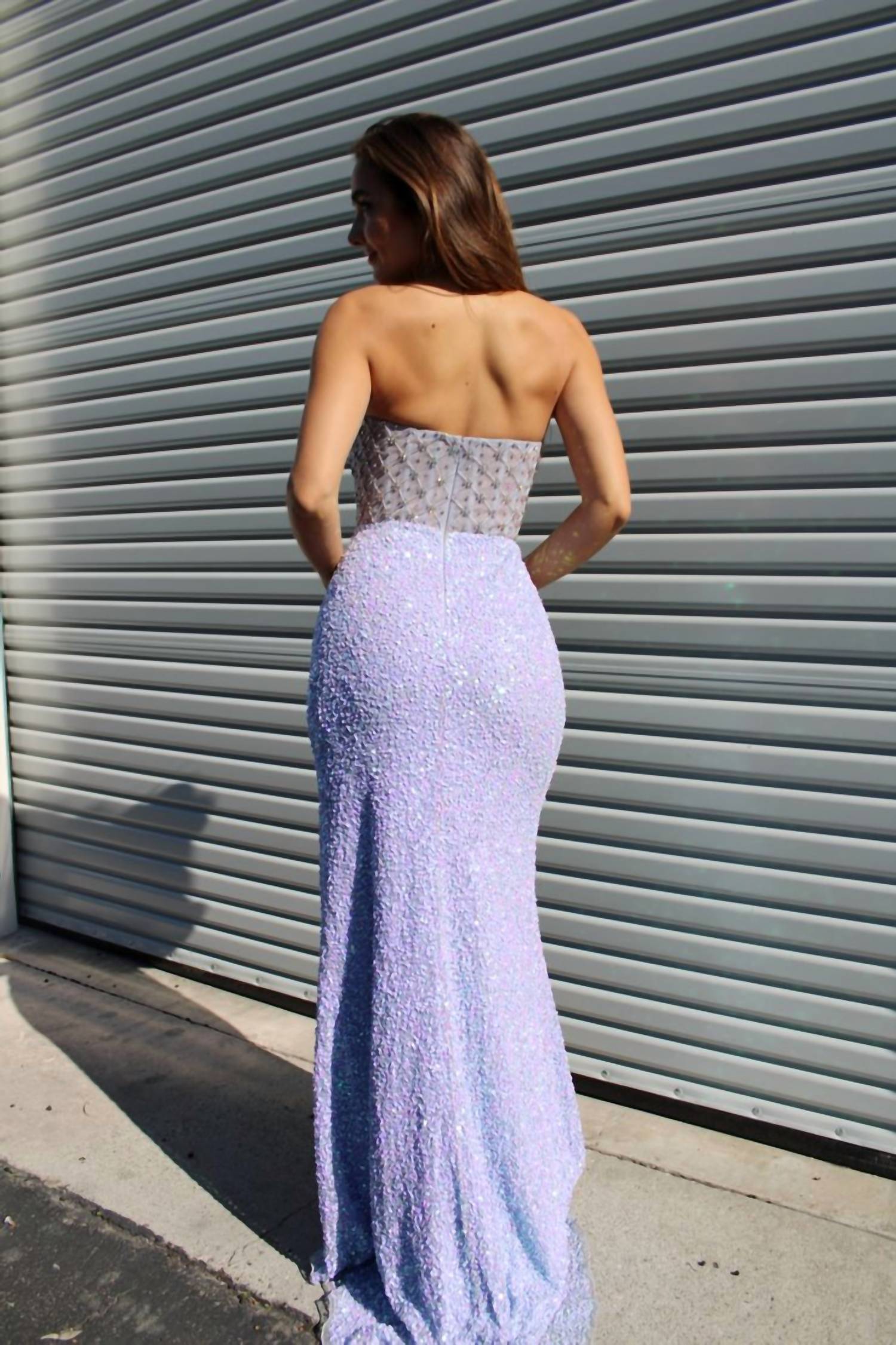 Aleta - Long Fitted Beaded Formal Prom Dress