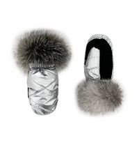 Mitchie'S Matchings - Women's Leather Mittens With Fur Trim