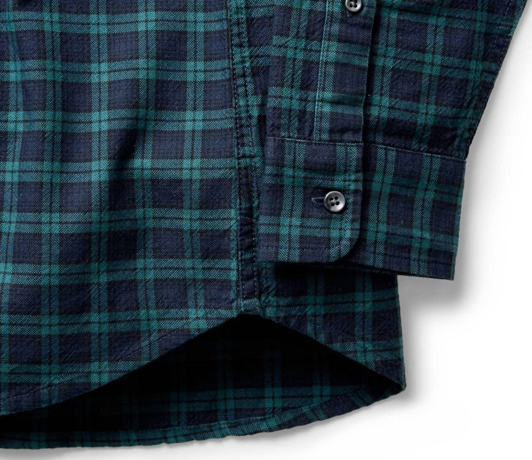 Taylor Stitch The Jack Button Down Shirt in blackwatch plaid - men's long sleeve top - view 7