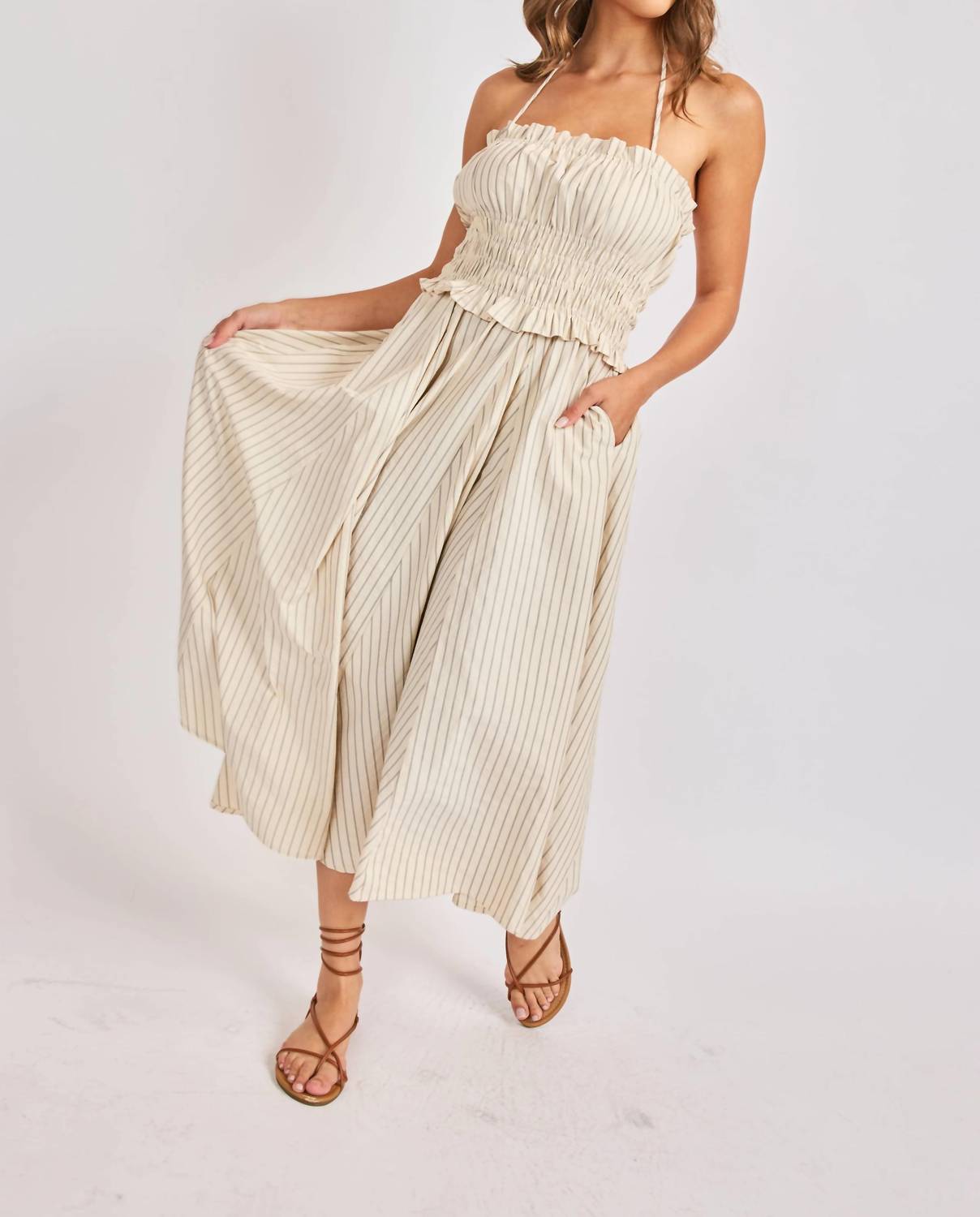 Sadie & Sage - Classic Beauty Striped Midi Dress