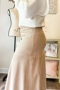Mustard Seed - Faux Suede Flare Skirt