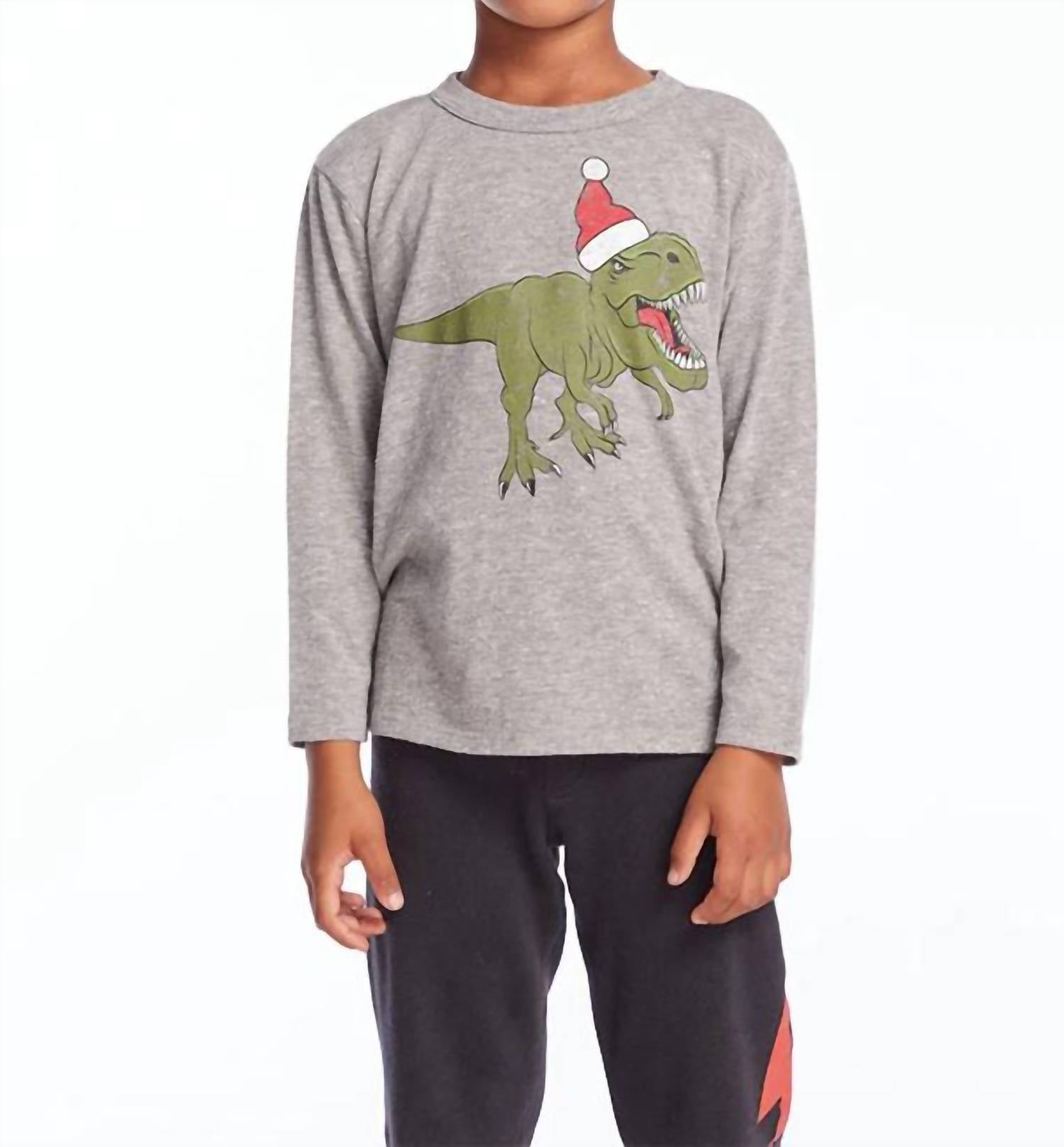 Chaser - Dinosaur Santa Long Sleeve Shirt