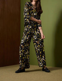 Joseph Ribkoff - Animal Print Wide Leg Pants